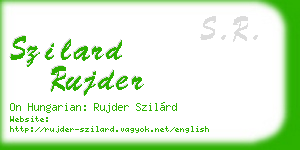 szilard rujder business card